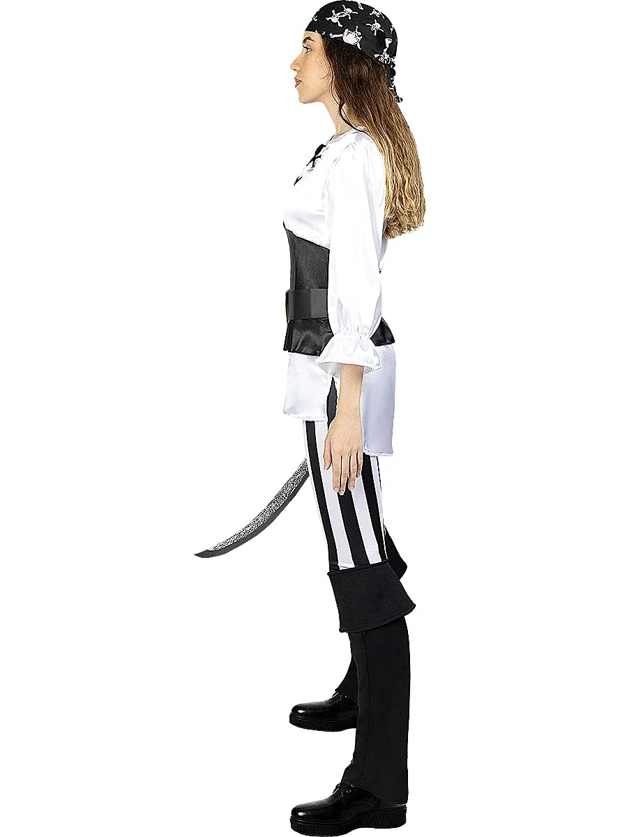 Funidelia Pirata a Strisce Costume Donna Multicolore