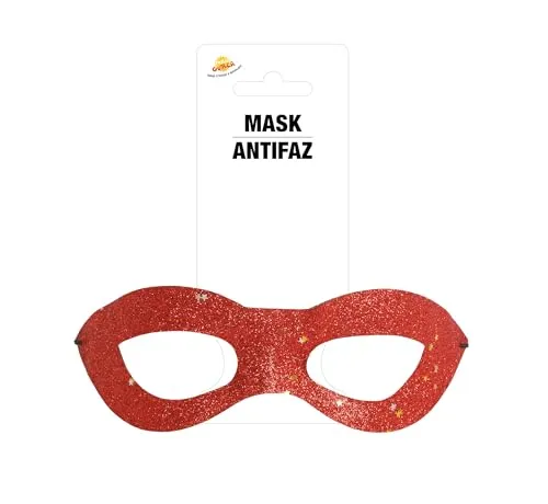 Guirca Rossa Stelle maschera rossa stelle carnevale