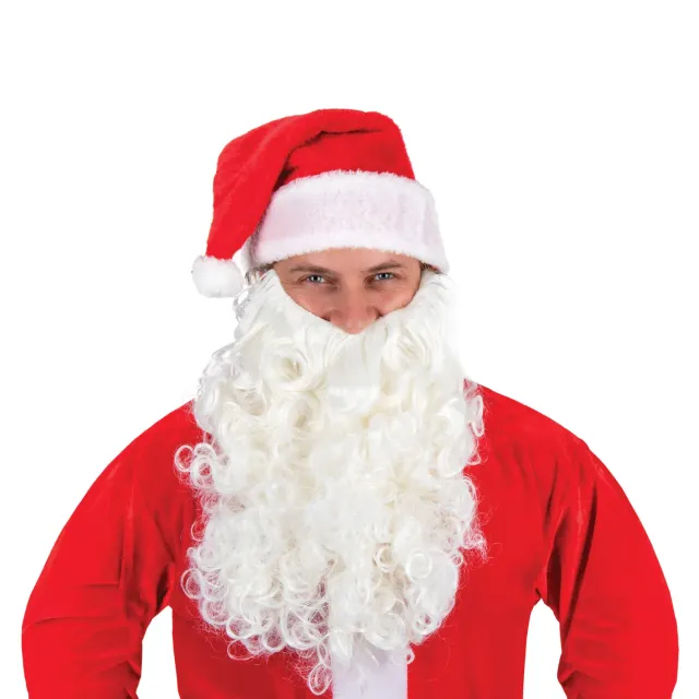 P'tit Clown Barba Babbo Natale Bianca 40 cm con Elastico