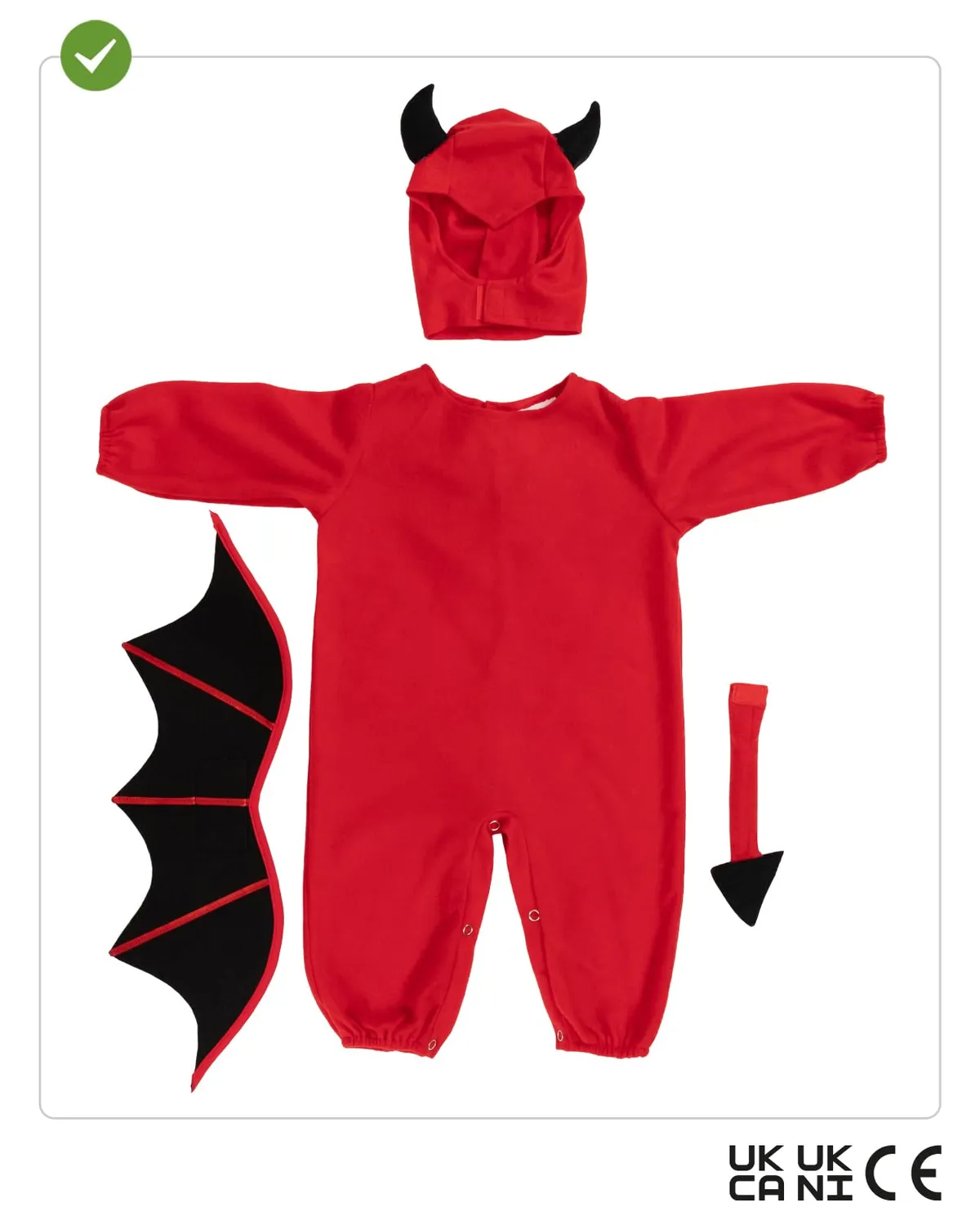 Funidelia Diavolo tutina bebè 0-6 mesi Halloween