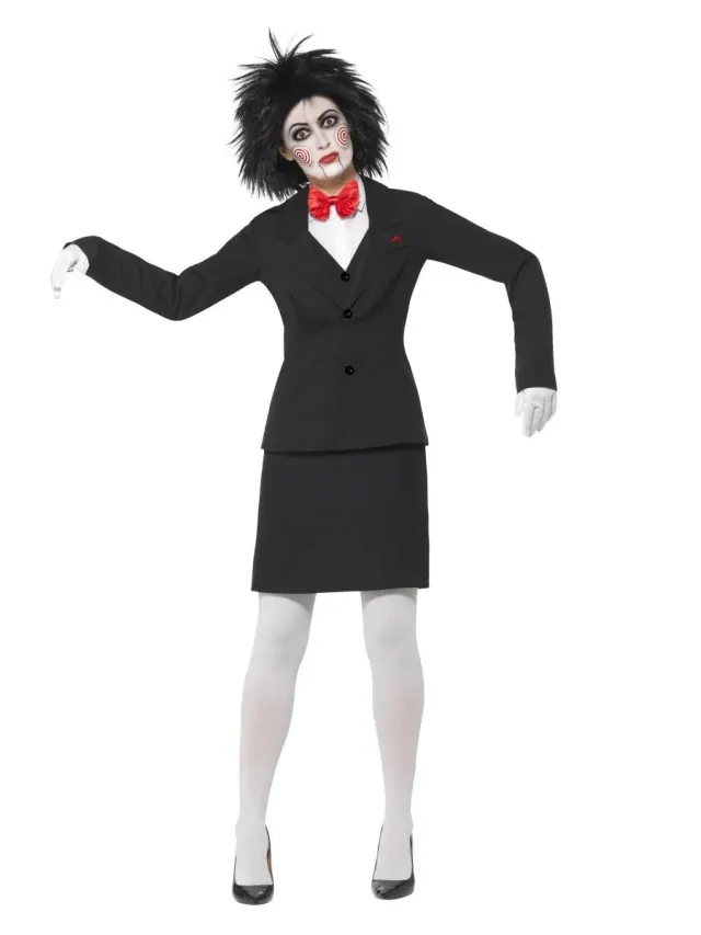 Smiffys SAW Billy costume donna nero horror