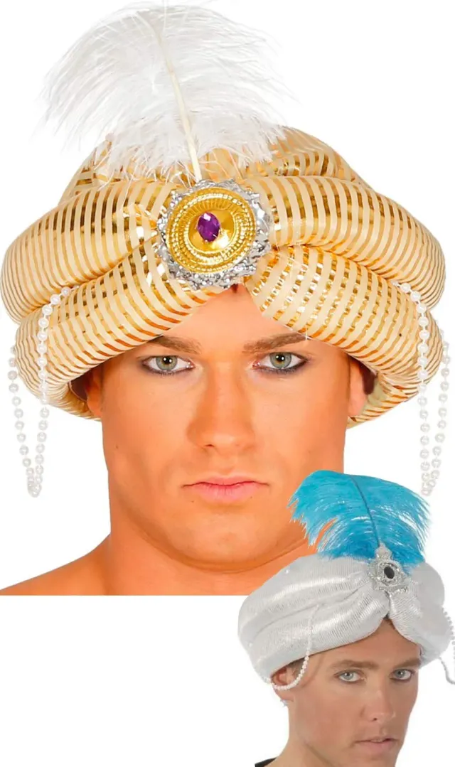 Guirca 13812 cappello arabo oro taglia unica adulto
