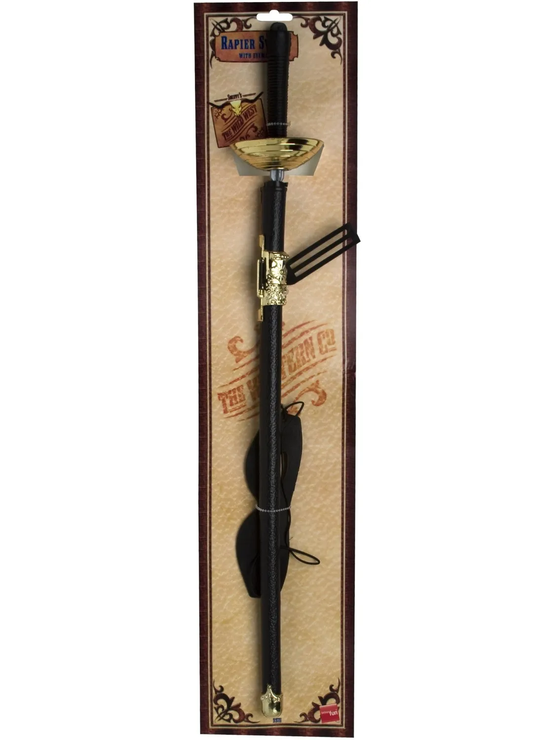 Smiffys Set Zorro Spada e Maschera Adulto Nero
