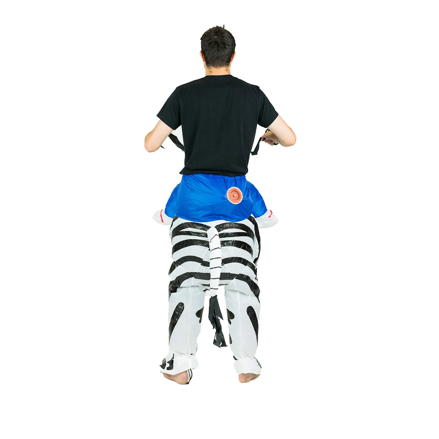 Bodysocks Zebra costume gonfiabile adulto cavalcabile
