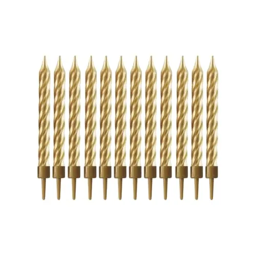 P'tit Clown Oro Candele Torta con Bobina 10 pz