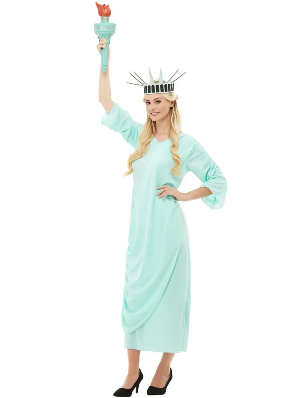 Funidelia Statua della Libertà costume donna azzurro con corona