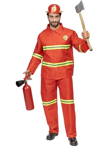 Funidelia Costume Pompiere Adulto S Rosso
