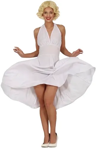 Guirca Costume Attrice Abito Bianco Anni '50 Donna S 36-38