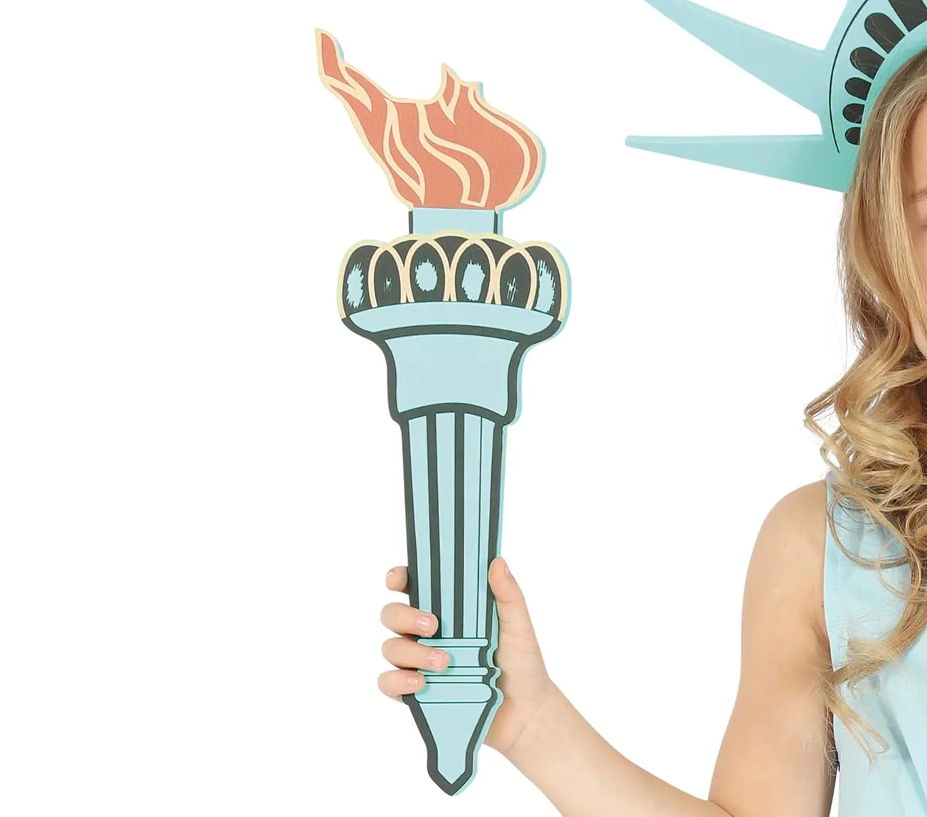 Guirca Statua della Libertà costume bambina 10-12 anni 3 pezzi