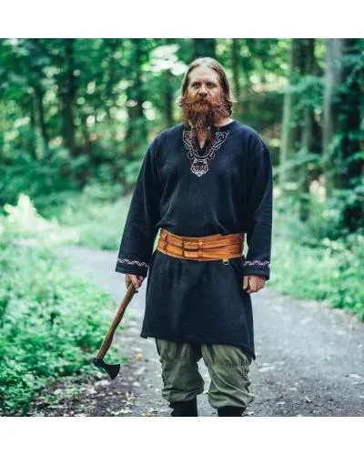 La Bottega di Merlino Faretra in pelle costume medievale nera