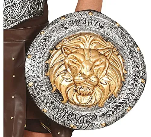 Fiestas Guirca Scudo Romano scudo PVC taglia unica argento oro