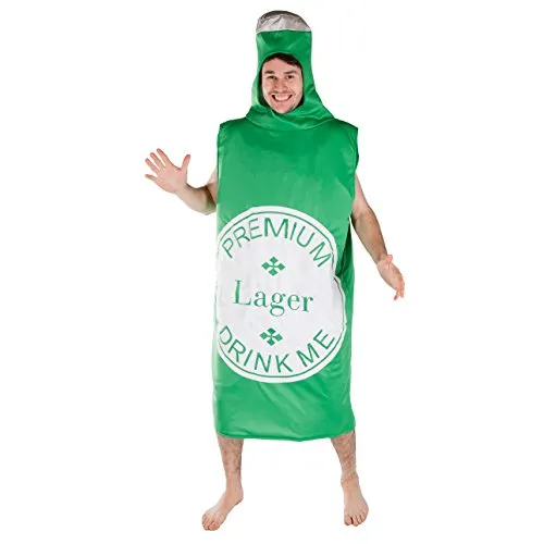 Bodysocks Bottiglia di Birra Costume Adulti Taglia Unica per Halloween