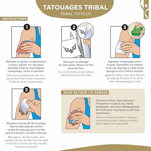P'tit Clown 23917 tatuaggi tribali temporanei viso corpo