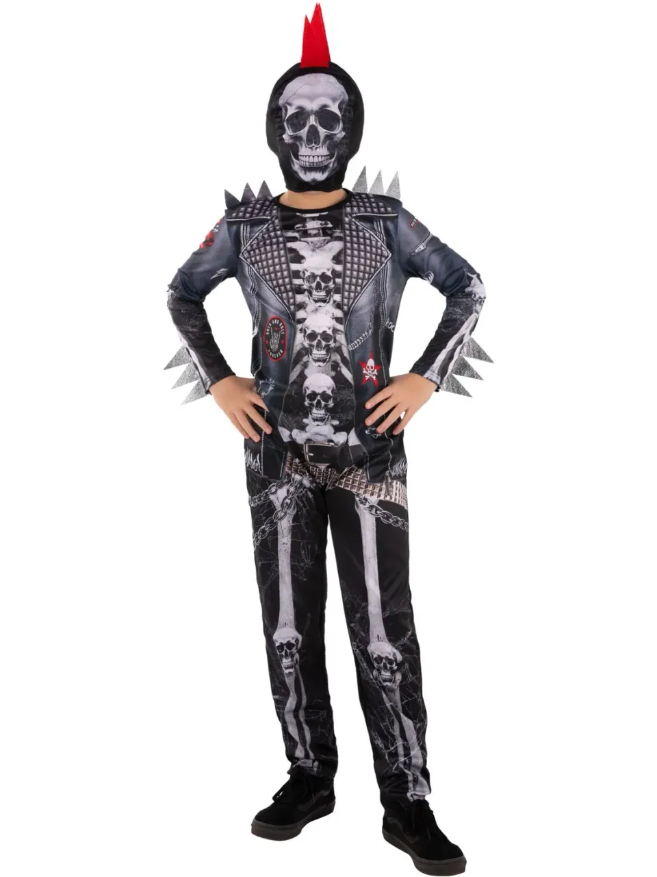 Smiffys Punk Skeleton costume scheletro bimbo 7-9 anni