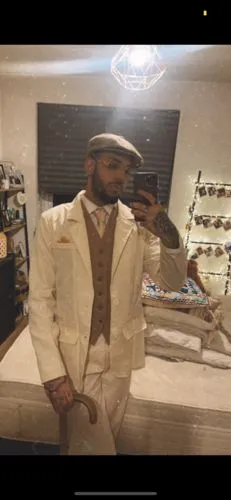 Smiffys Roaring 20s costume uomo Gatsby crema XL