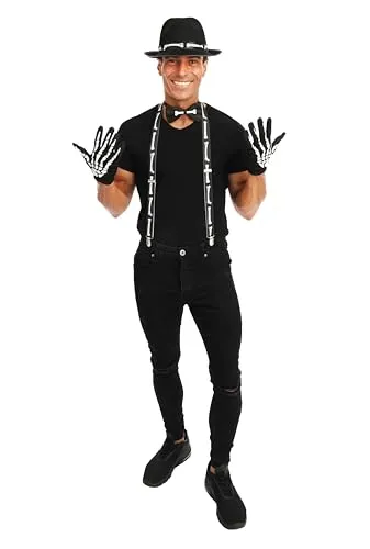 P'tit Clown re22170 set scheletro adulto Halloween 4 pezzi