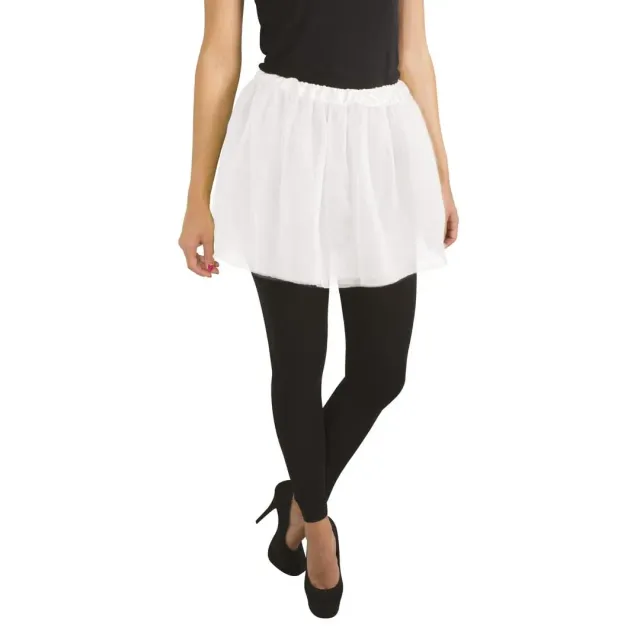 P'tit Clown Tutu in Tulle Bianco Taglia Unica Carnevale