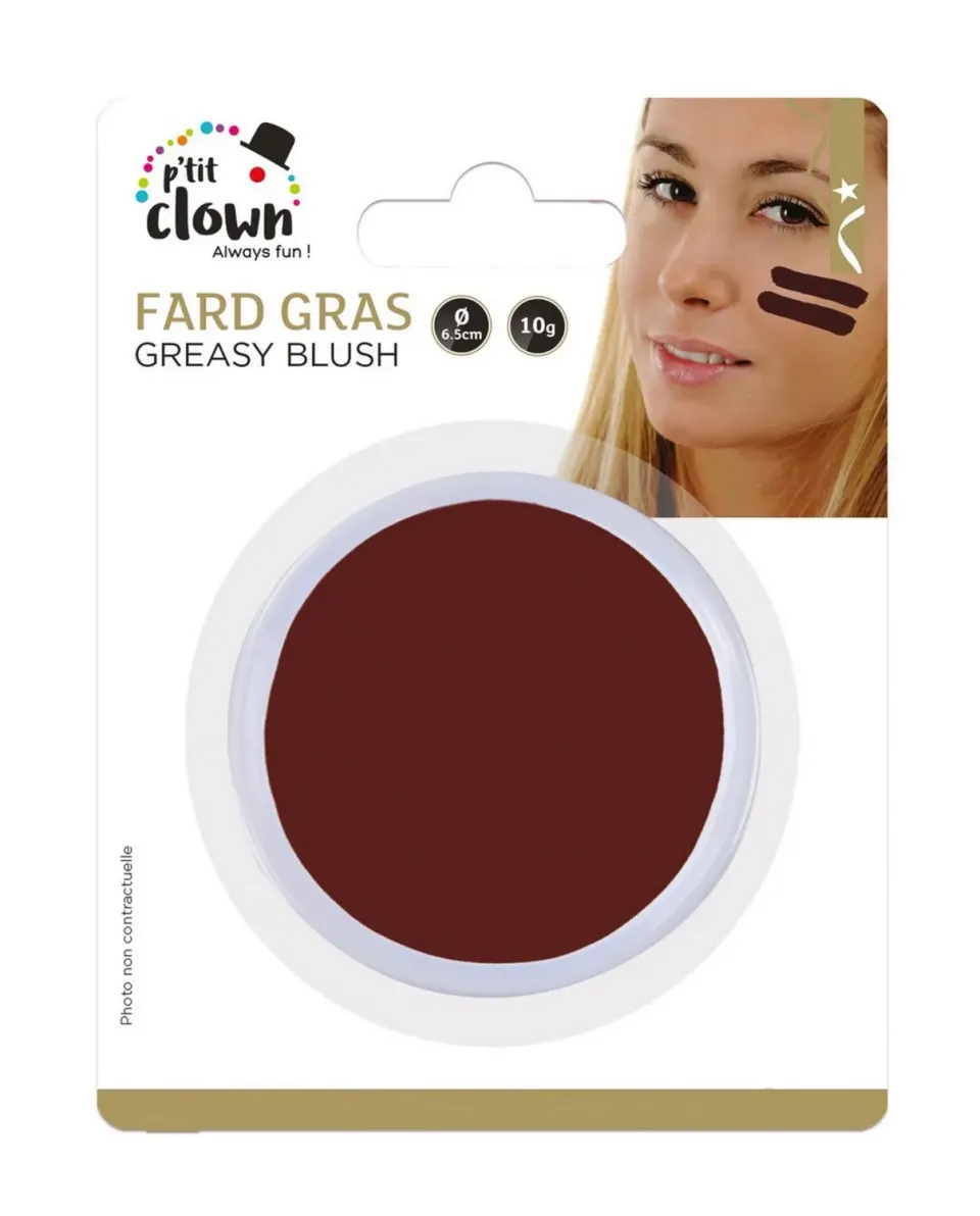 P'tit Clown fard grasso marrone tavolozza rotonda lavabile