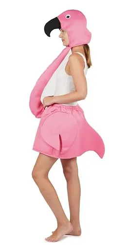 P'tit Clown Costume Fenicottero Rosa Adulto Taglia Unica