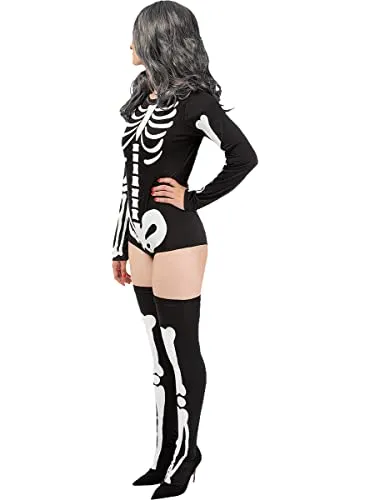 Funidelia Costume da Scheletro Donna Nero Halloween