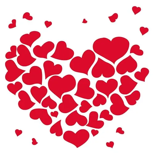 P'tit Clown 23267 adesivi cuore rosso carta San Valentino