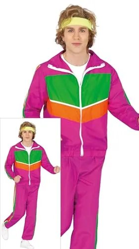 Guirca Ginnasta costume anni 80 rosa uomo taglia L
