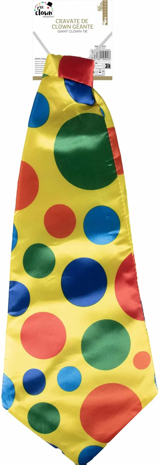 P'tit Clown 14525 cravatta gigante clown multicolore