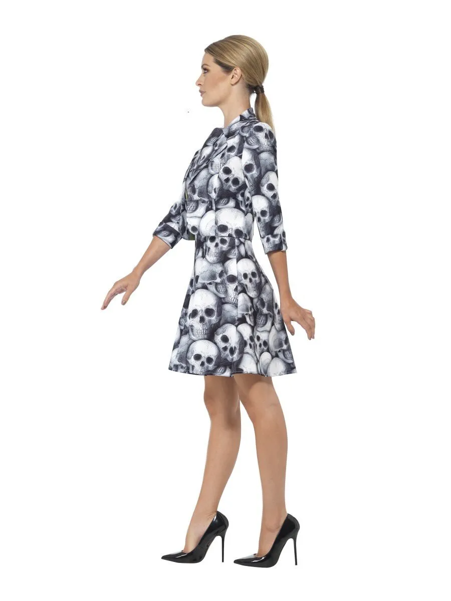 Smiffys Skeleton Suit costume scheletro donna M con vestito