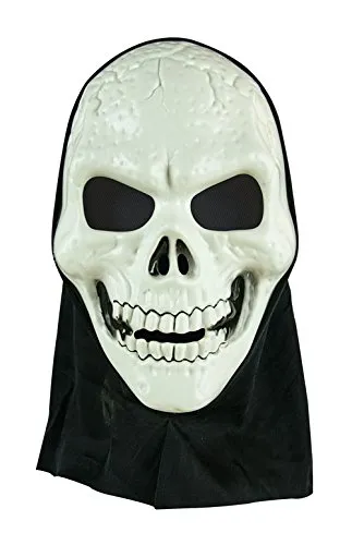 P'tit Clown 30131 maschera teschio con cappuccio adulto taglia unica