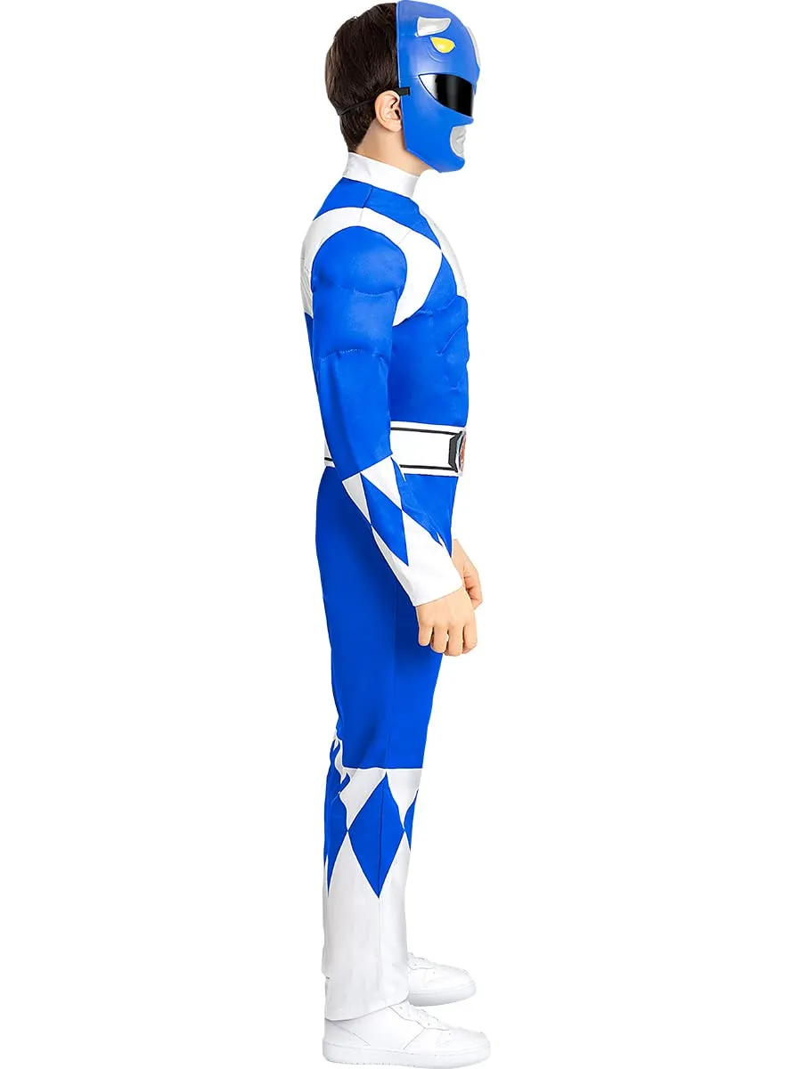 Funidelia Power Ranger Blu costume bambino 7-9 anni tuta