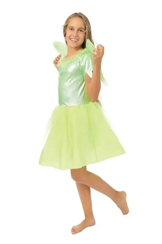 P'tit Clown Fata costume bambina vestito con ali 10-12 anni