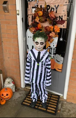 Smiffys Beetlejuice costume bambino righe 7-9 anni
