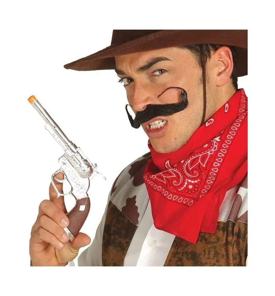 Guirca revolver finto argento 25 cm cowboy