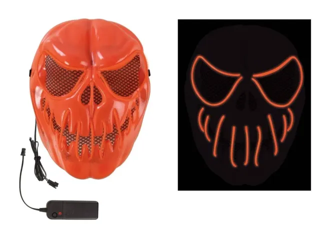 P'tit Clown 15003 Maschera Zucca Halloween Adulto luminosa