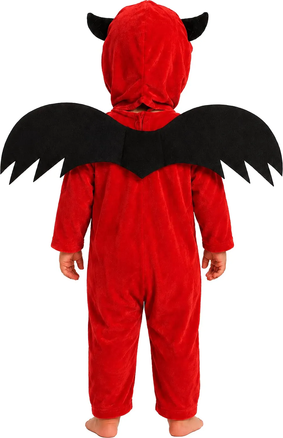 Guirca Costume Diavolo Bambino 18-24 Mesi Tuta Rossa Ali Nere
