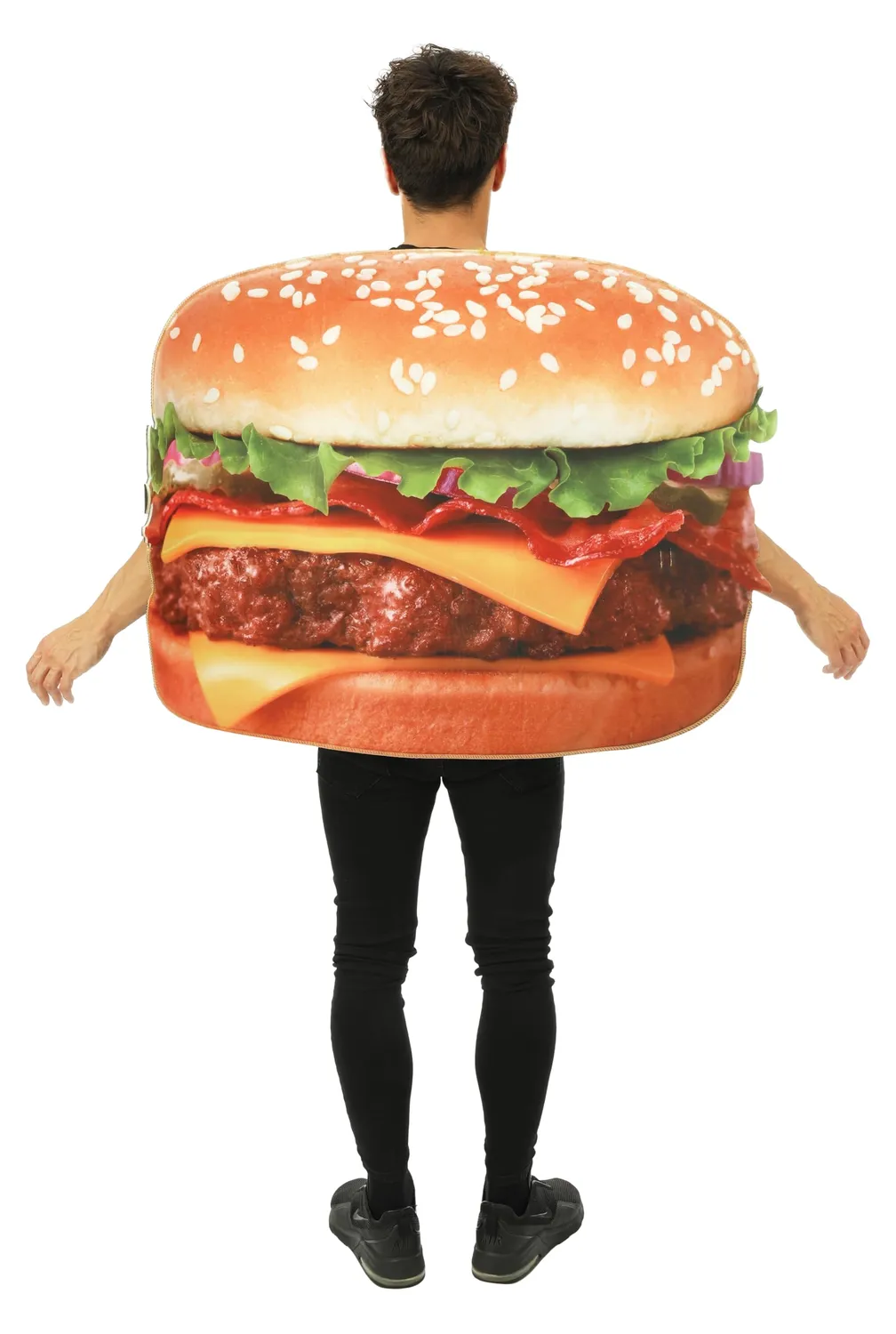 P'tit Clown costume burger tunica adulto taglia unica