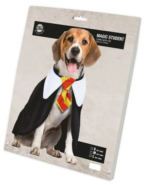 Fiestas Guirca Studente Magia costume cane S mantello