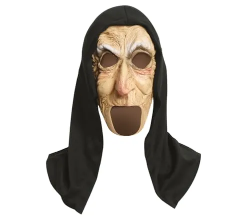 Guirca Donna Anziana maschera con cappuccio