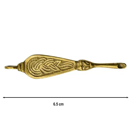 La Bottega di Merlino Pulisci Orecchie Ottone Massiccio 6,5 cm