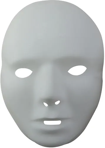 P'tit Clown Maschera Bianca Uomo maschera viso rigida