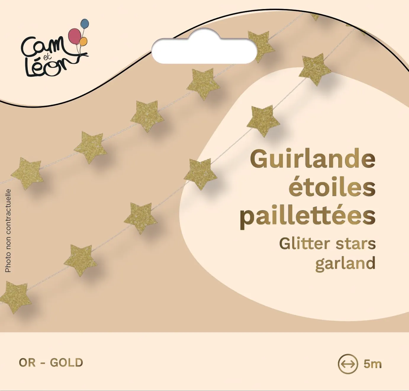 P'tit Clown RE22605 ghirlanda mini stelle oro 3 m