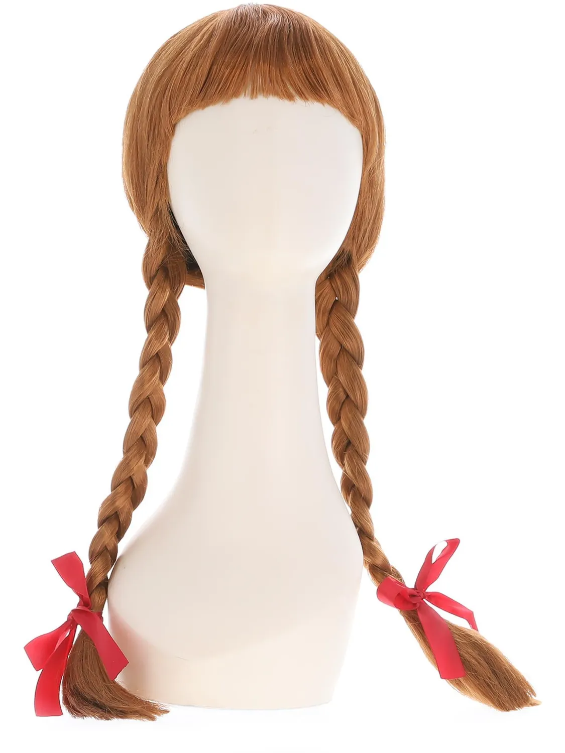 Smiffys Annabelle parrucca bambola horror trecce rosse