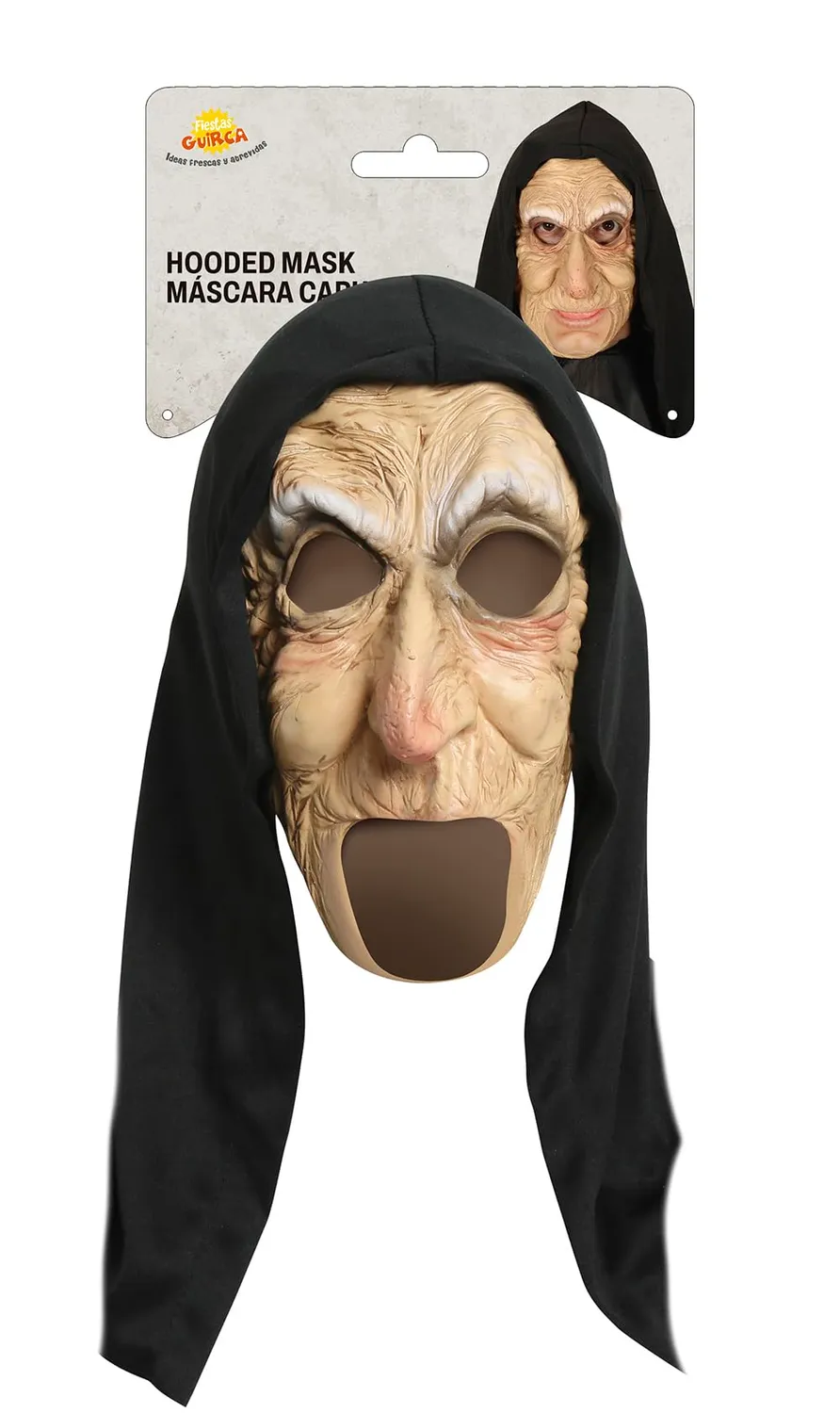 Guirca Donna Anziana maschera con cappuccio