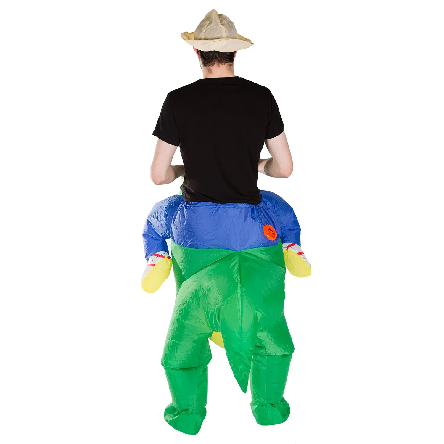 Bodysocks Dinosauro T-Rex Costume Gonfiabile Adulto Cappello