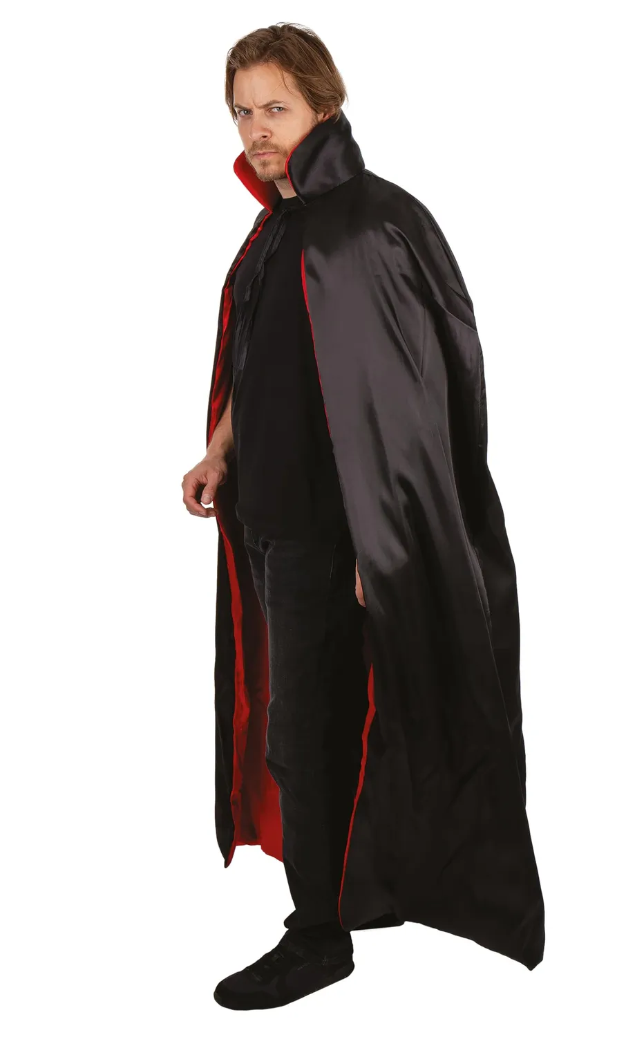 P'tit Clown 16206 Mantella Raso Nero-Rosso 140cm Reversibile