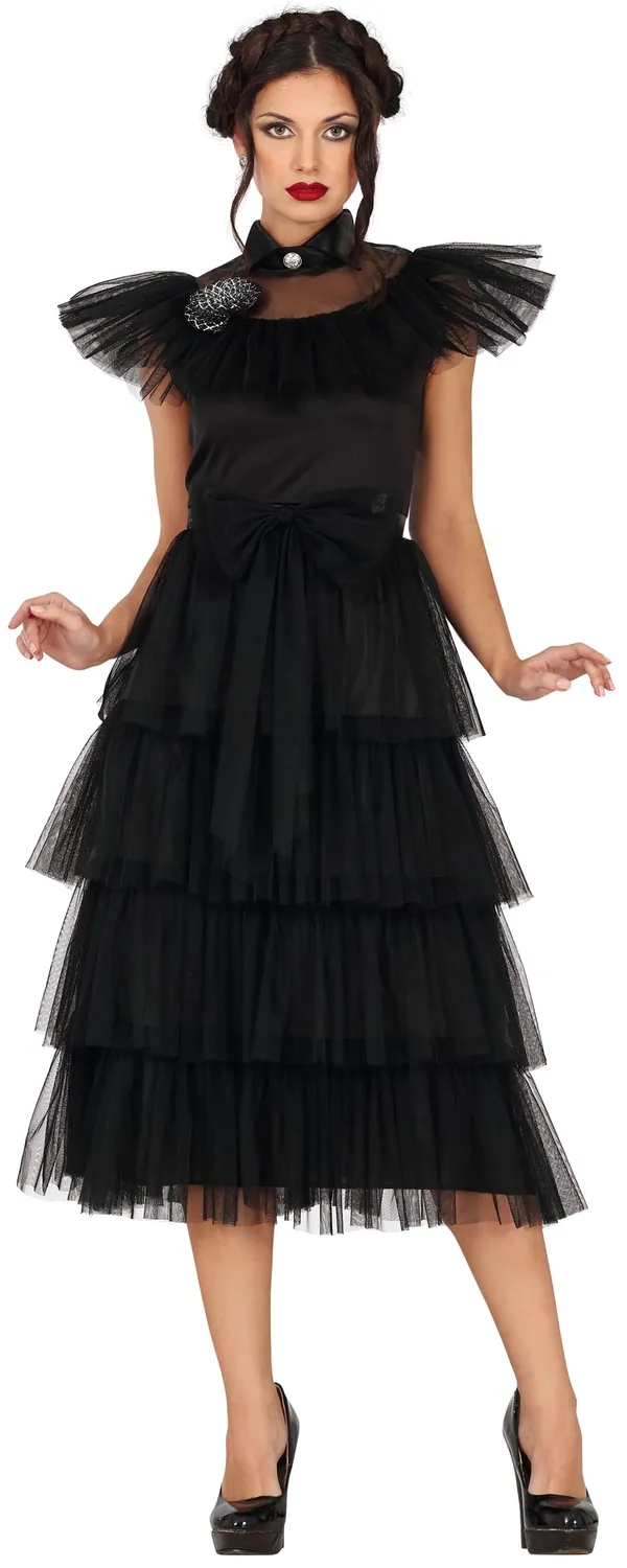 Fiestas Guirca Regina Notte costume 14-16 anni nero