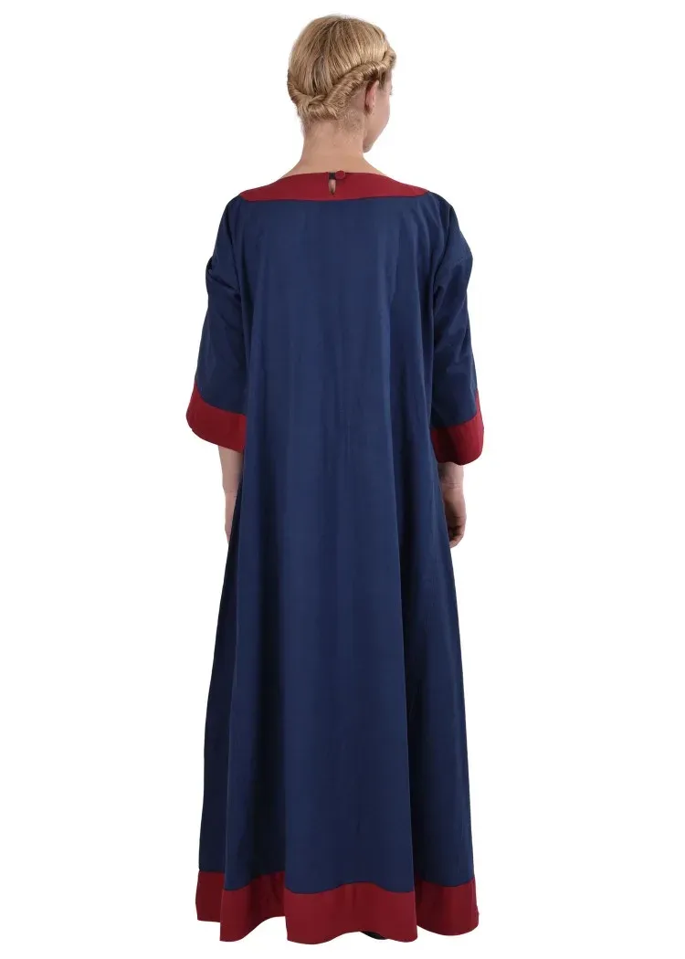La Bottega di Merlino Abito Gudrun vestito cotone blu rosso