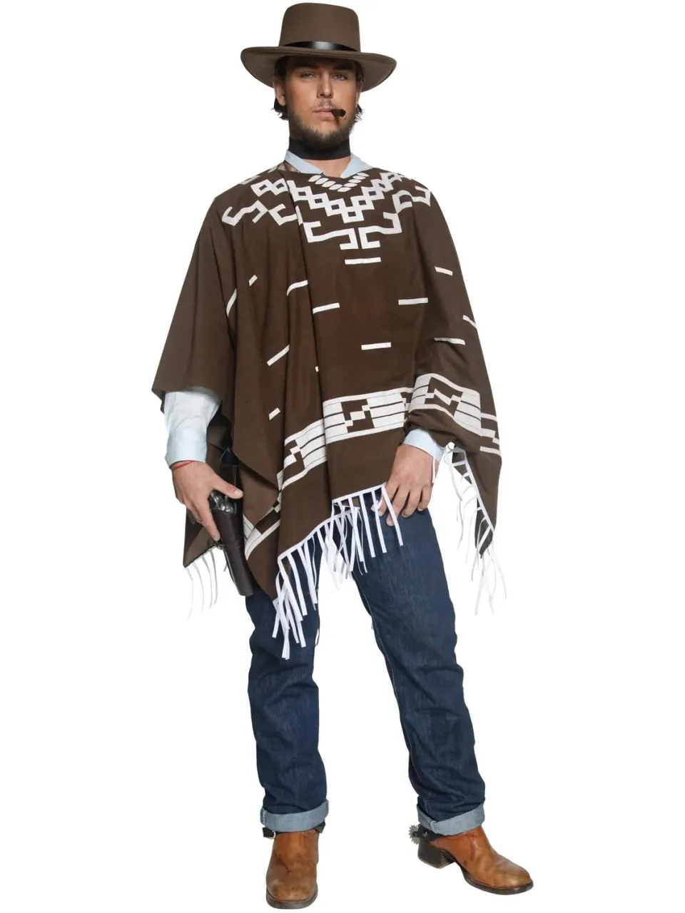 Smiffys Wandering Gunman costume cowboy M marrone