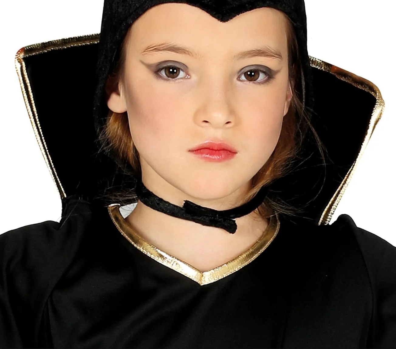Guirca Costume Fata Diavolo Bambina Nero Viola 5-6 Anni