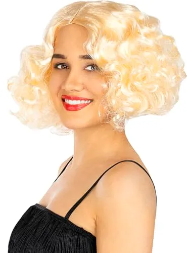 Funidelia Anni 20 parrucca bionda donna corta Charleston